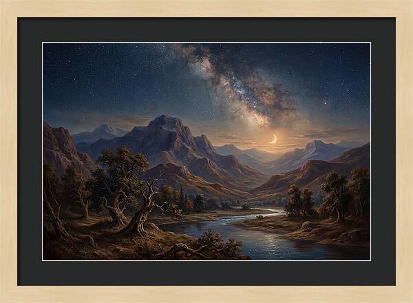 Celestial Serenity Over Mountains