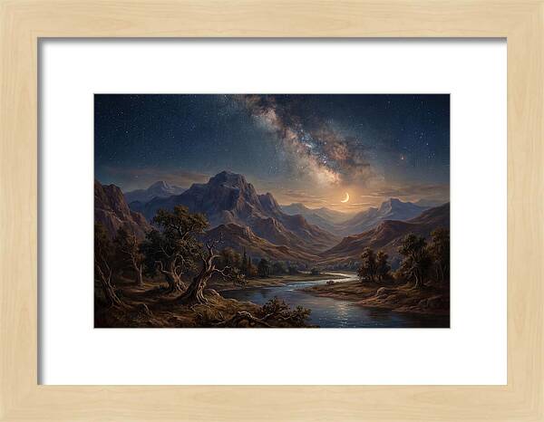 Celestial Serenity Over Mountains