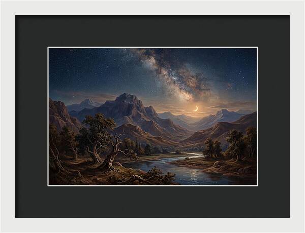Celestial Serenity Over Mountains