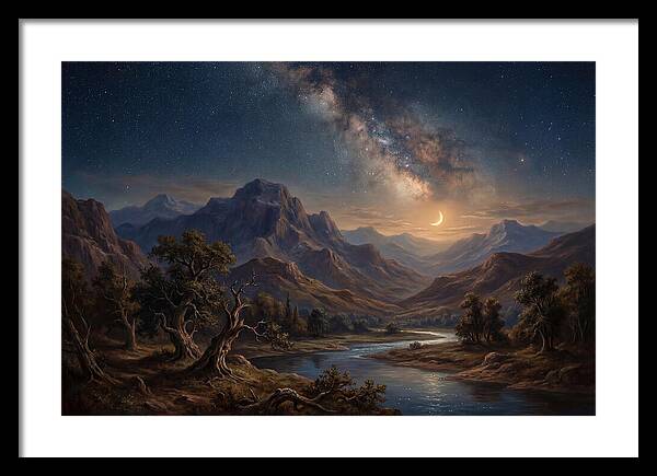 Celestial Serenity Over Mountains