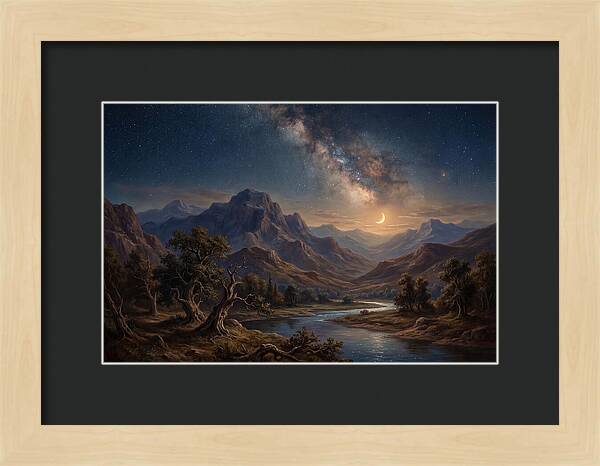 Celestial Serenity Over Mountains