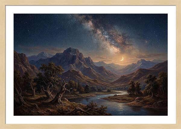 Celestial Serenity Over Mountains