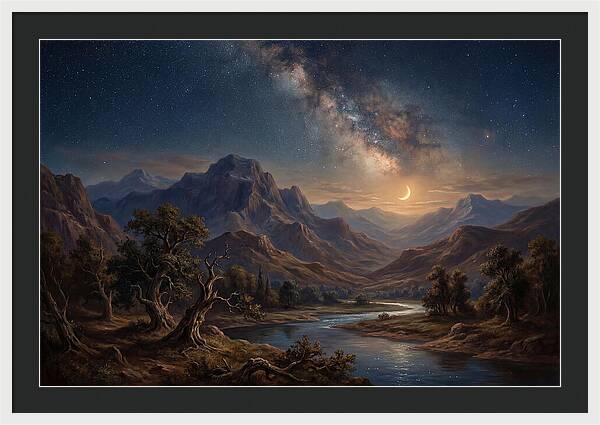 Celestial Serenity Over Mountains