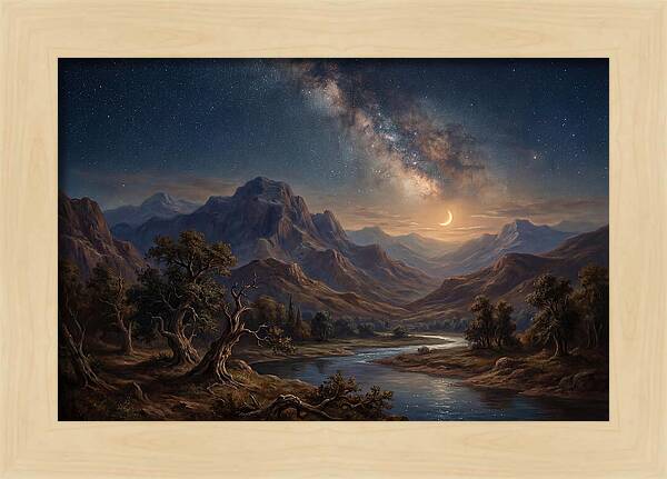 Celestial Serenity Over Mountains