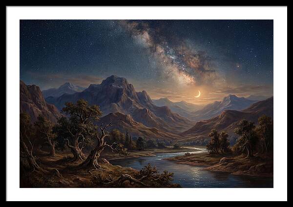 Celestial Serenity Over Mountains