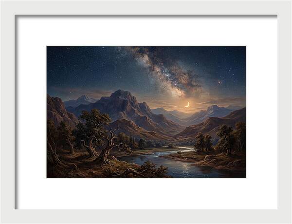 Celestial Serenity Over Mountains