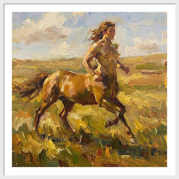 Centaur Running Through Fields