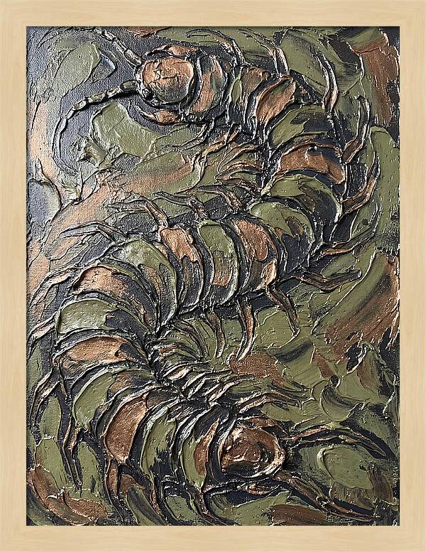 Centipede In Textured Earth Tones