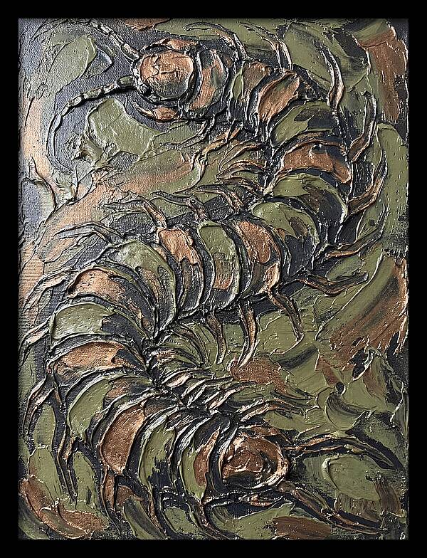 Centipede In Textured Earth Tones