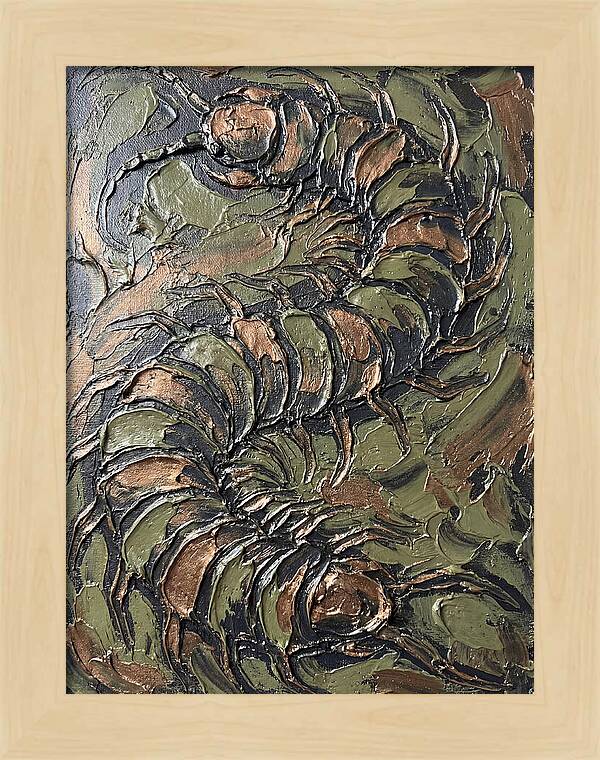 Centipede In Textured Earth Tones