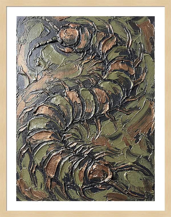Centipede In Textured Earth Tones