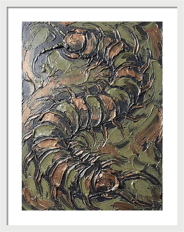 Centipede In Textured Earth Tones