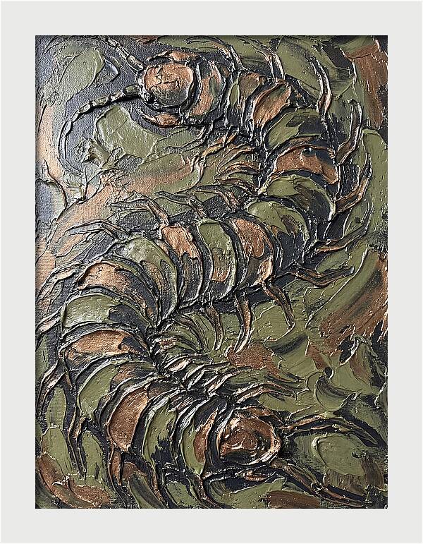 Centipede In Textured Earth Tones