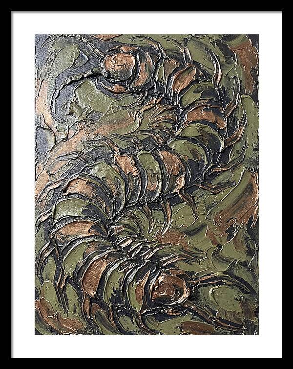 Centipede In Textured Earth Tones