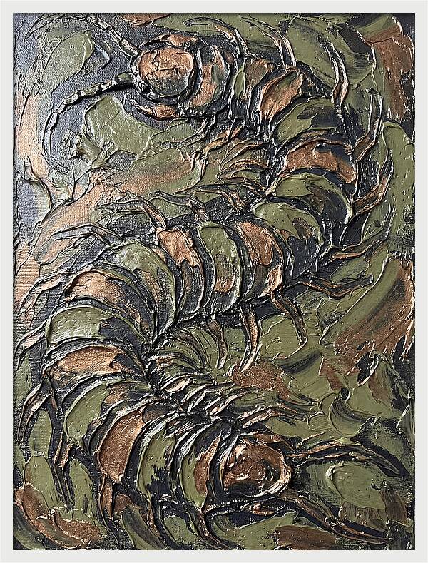 Centipede In Textured Earth Tones