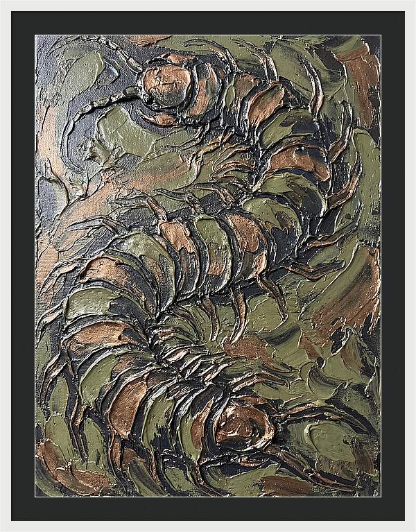 Centipede In Textured Earth Tones