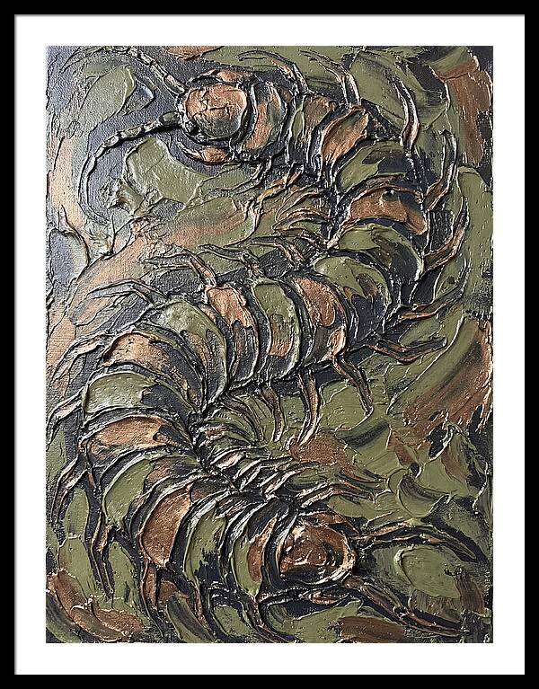 Centipede In Textured Earth Tones
