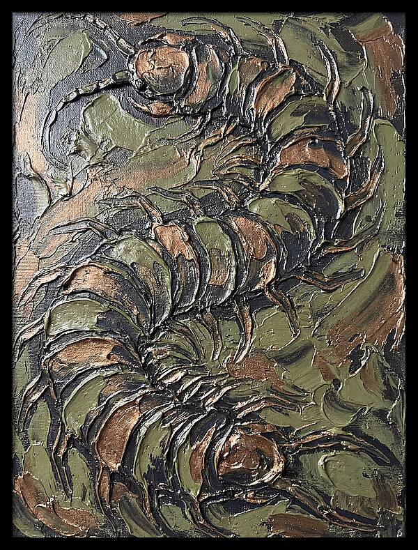 Centipede In Textured Earth Tones