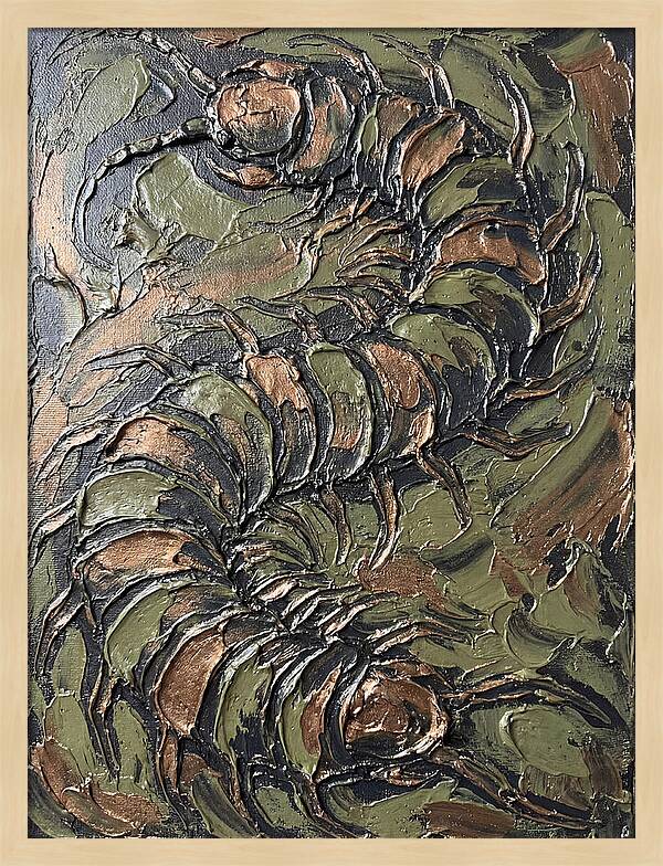 Centipede In Textured Earth Tones