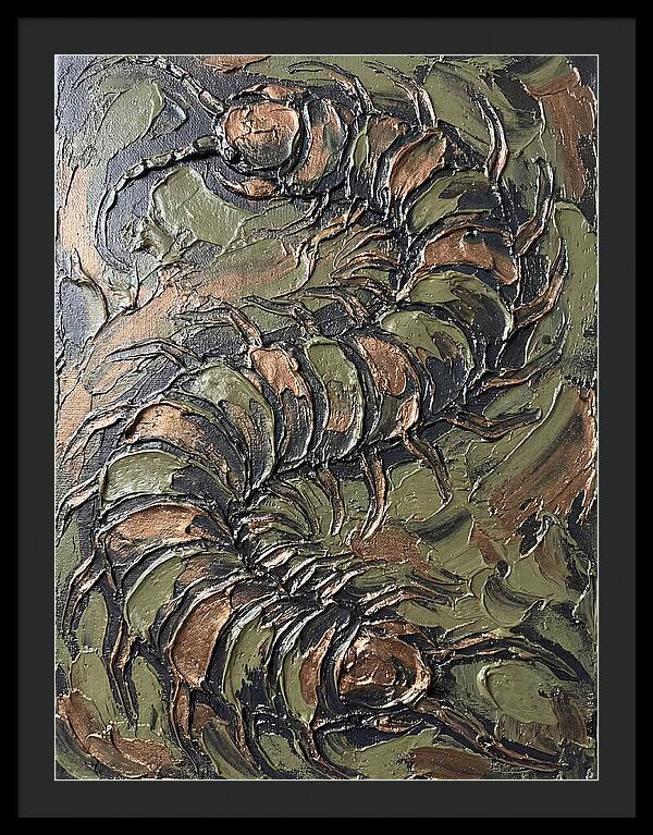 Centipede In Textured Earth Tones
