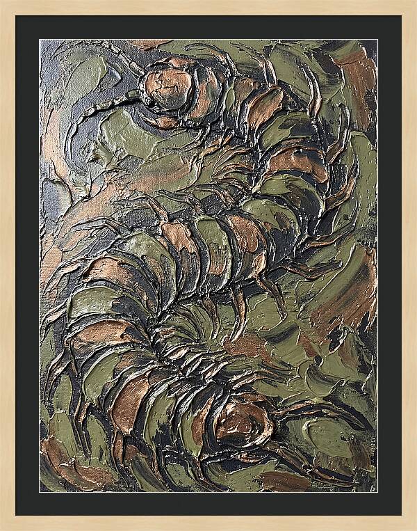 Centipede In Textured Earth Tones