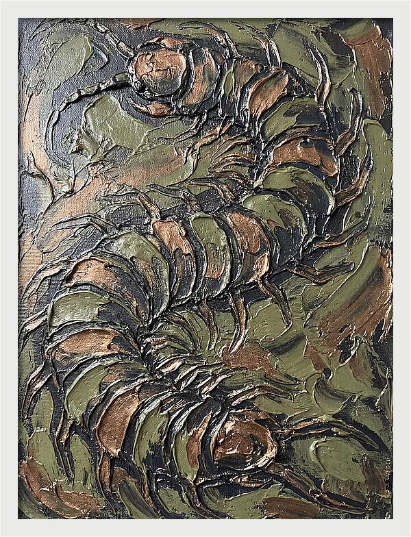 Centipede In Textured Earth Tones