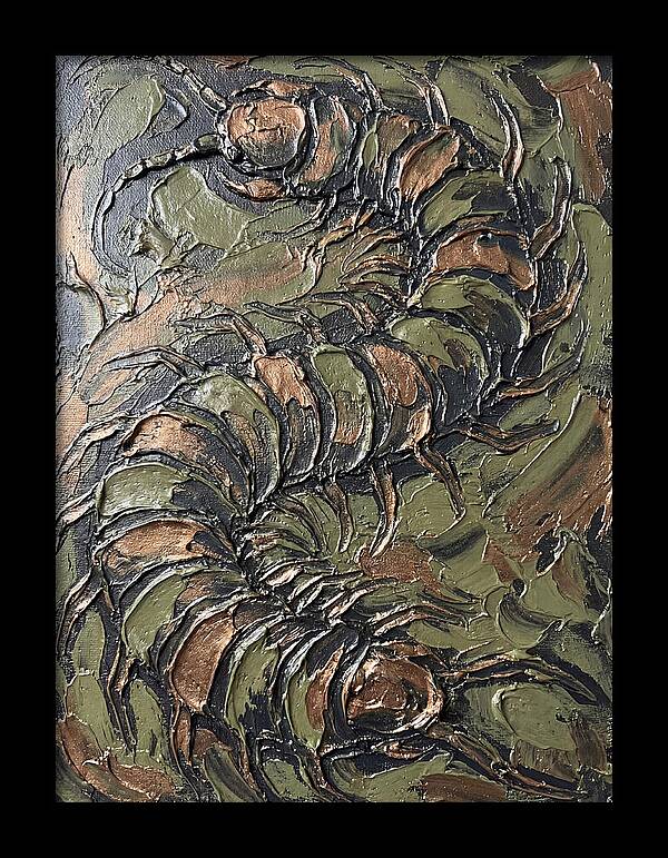 Centipede In Textured Earth Tones