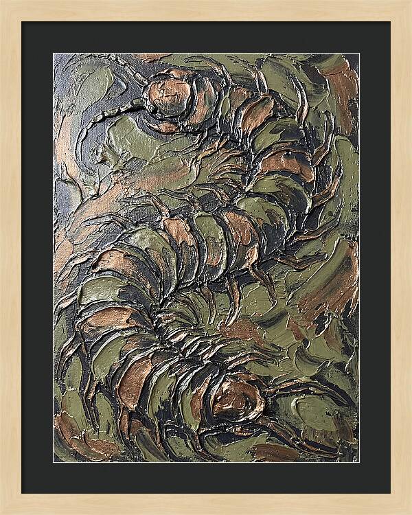 Centipede In Textured Earth Tones
