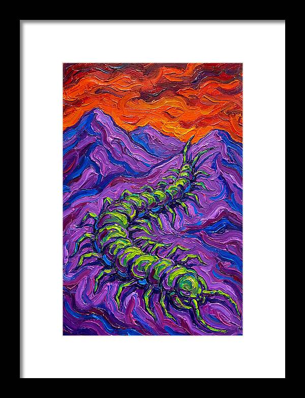 Centipede In Vibrant Landscape