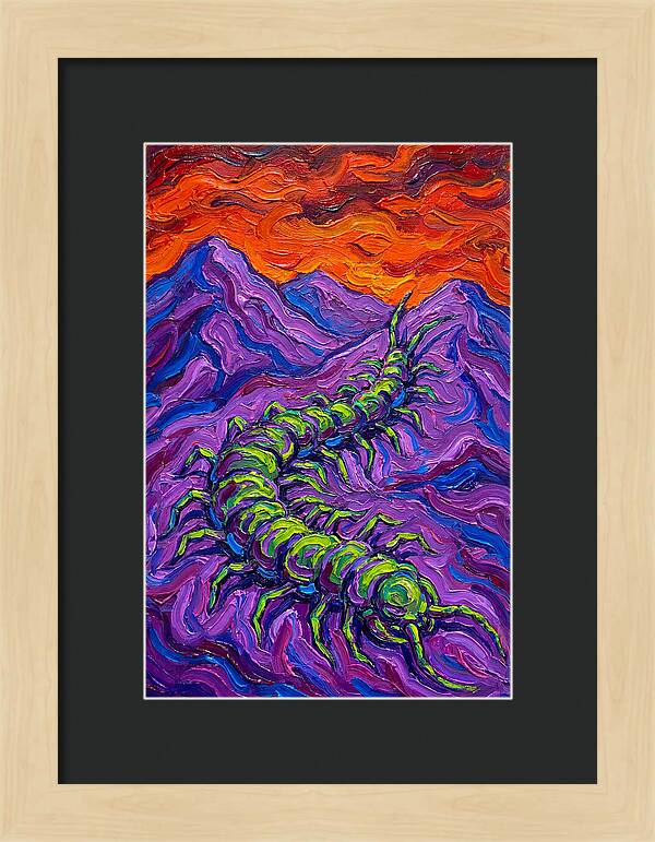 Centipede In Vibrant Landscape