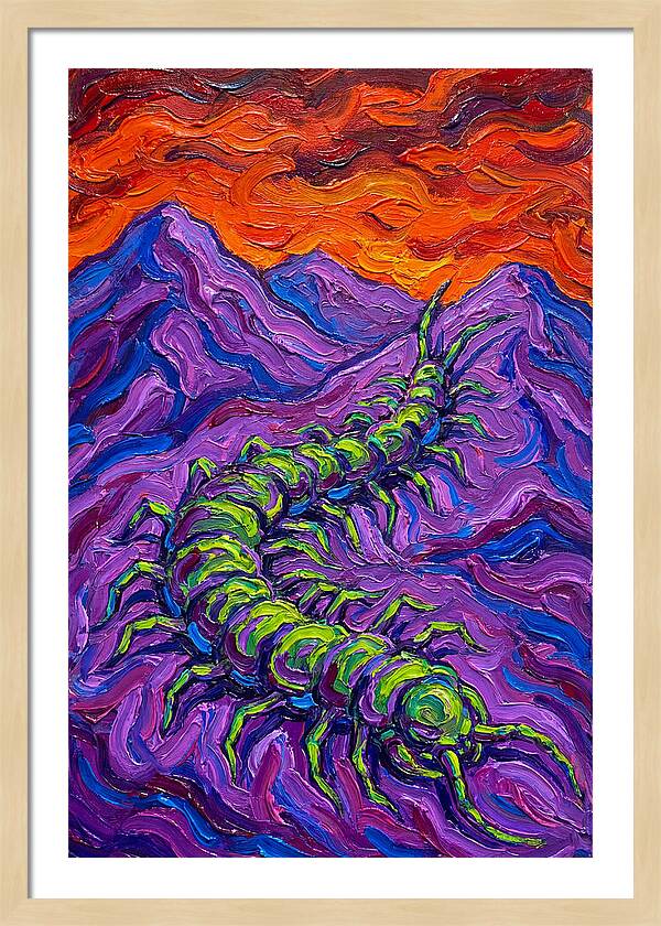 Centipede In Vibrant Landscape