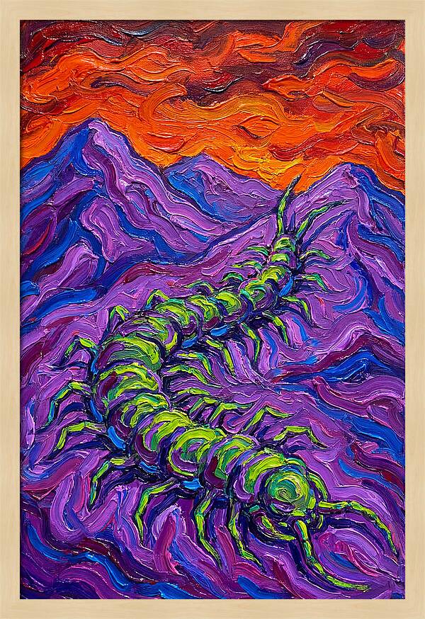 Centipede In Vibrant Landscape