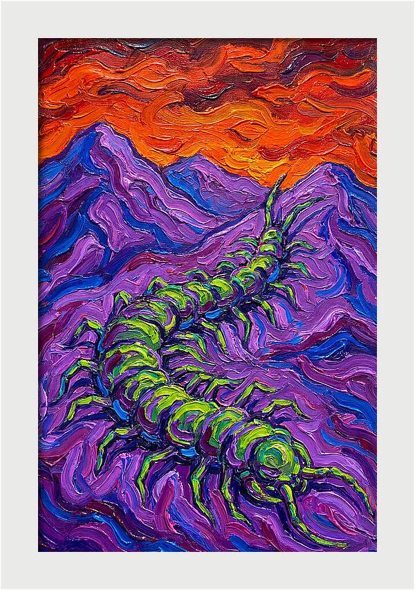 Centipede In Vibrant Landscape