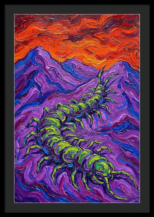 Centipede In Vibrant Landscape