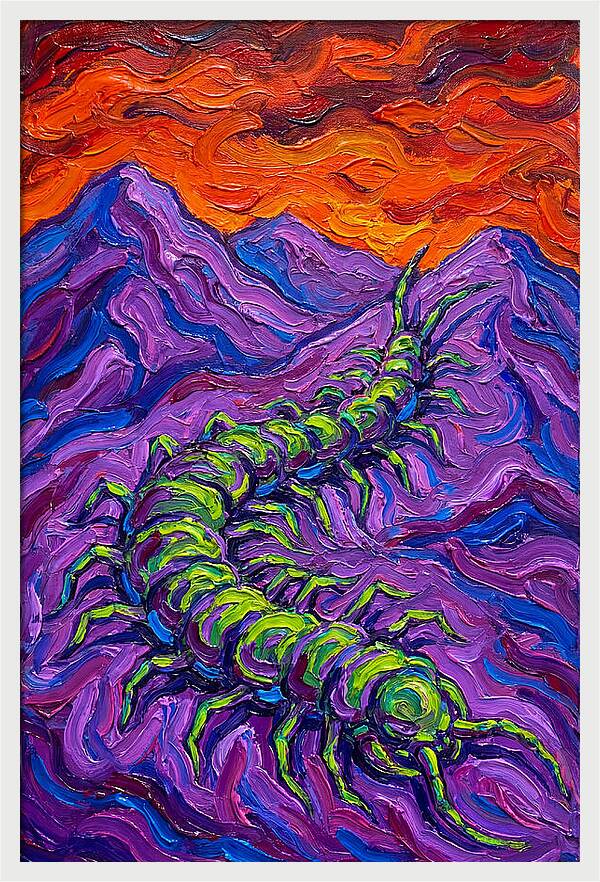 Centipede In Vibrant Landscape