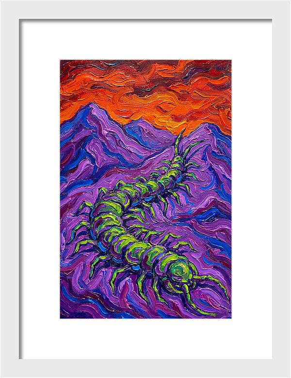 Centipede In Vibrant Landscape