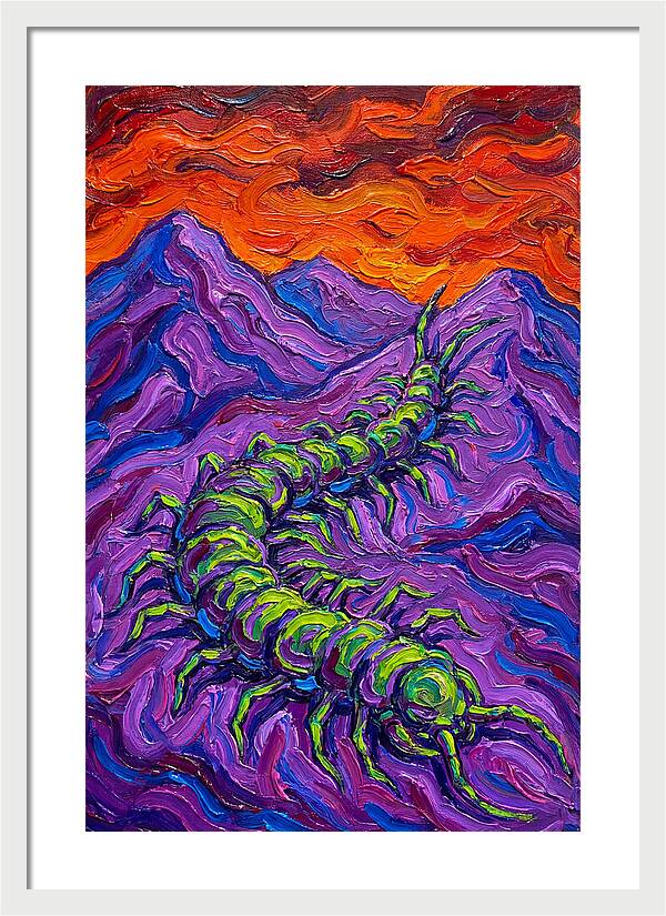 Centipede In Vibrant Landscape