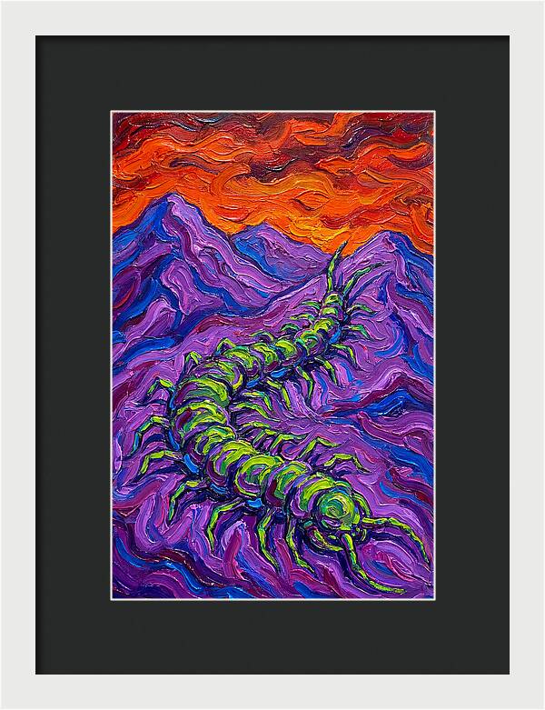 Centipede In Vibrant Landscape