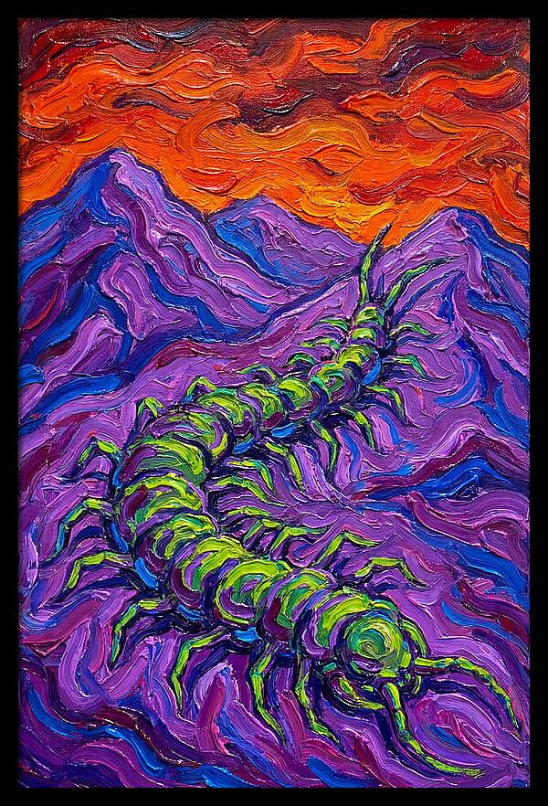 Centipede In Vibrant Landscape