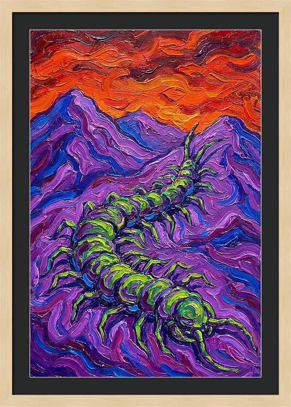 Centipede In Vibrant Landscape