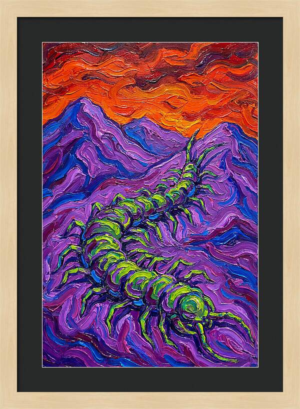 Centipede In Vibrant Landscape