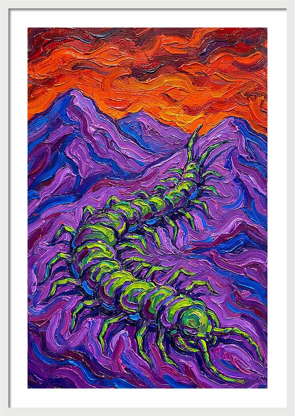 Centipede In Vibrant Landscape
