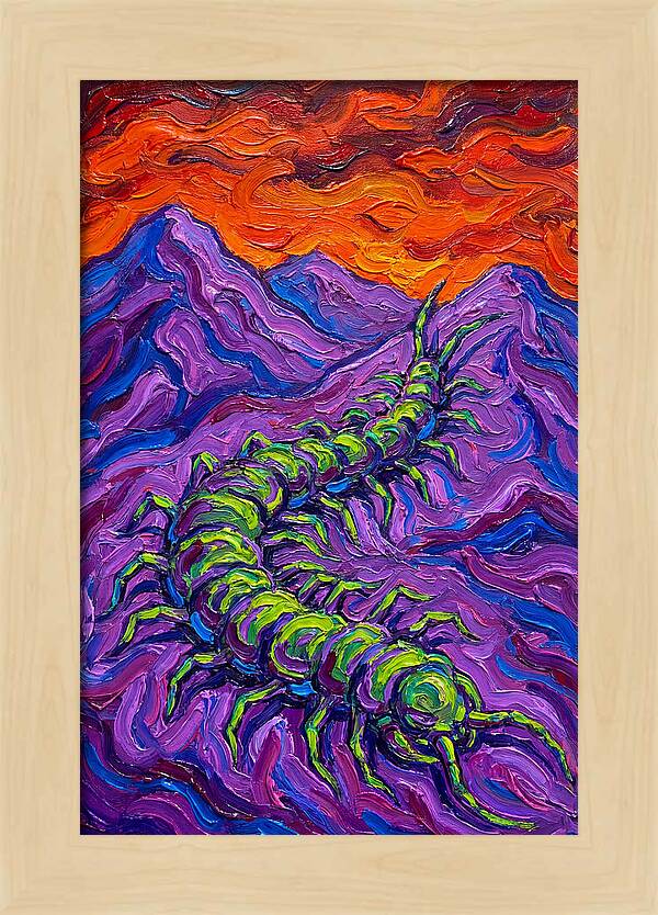Centipede In Vibrant Landscape