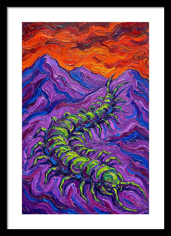 Centipede In Vibrant Landscape
