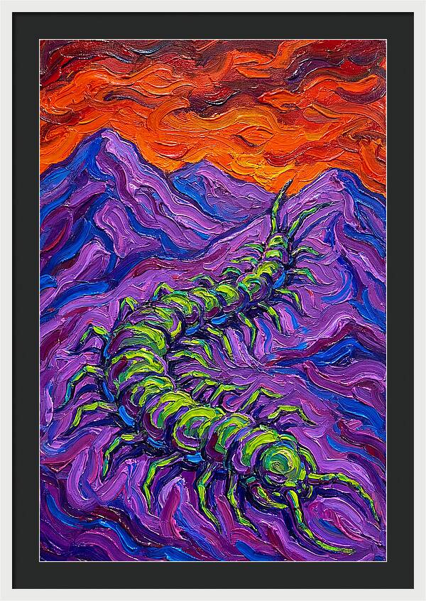 Centipede In Vibrant Landscape