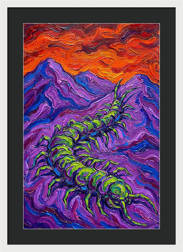 Centipede In Vibrant Landscape