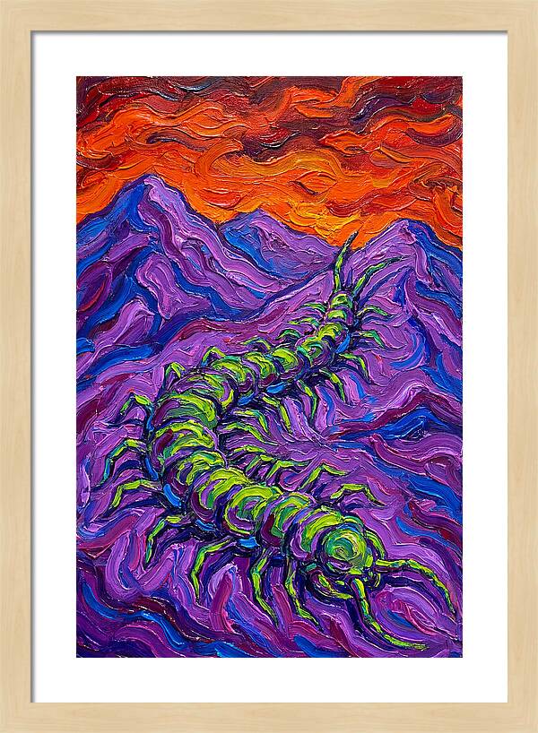 Centipede In Vibrant Landscape
