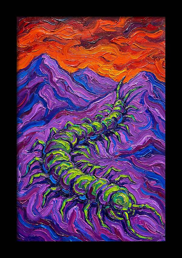 Centipede In Vibrant Landscape