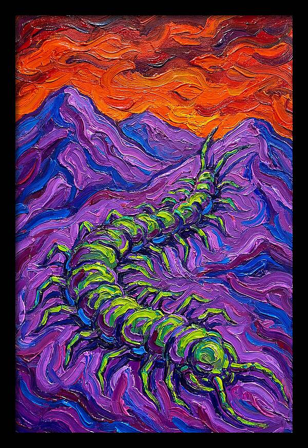 Centipede In Vibrant Landscape