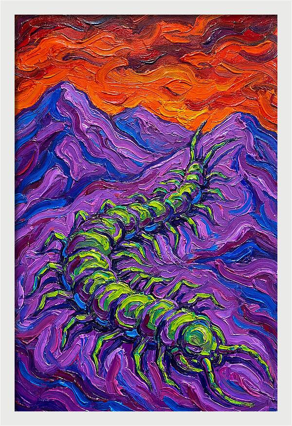 Centipede In Vibrant Landscape